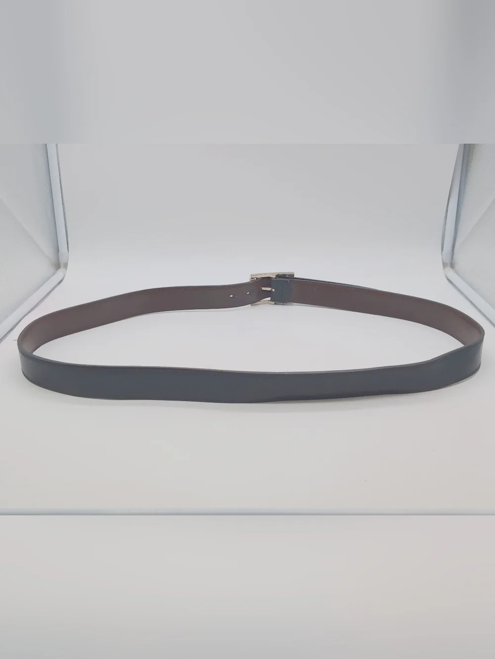 Dickies Black Leather Sz 50  Men's Belt with Silver-Tone Buckle